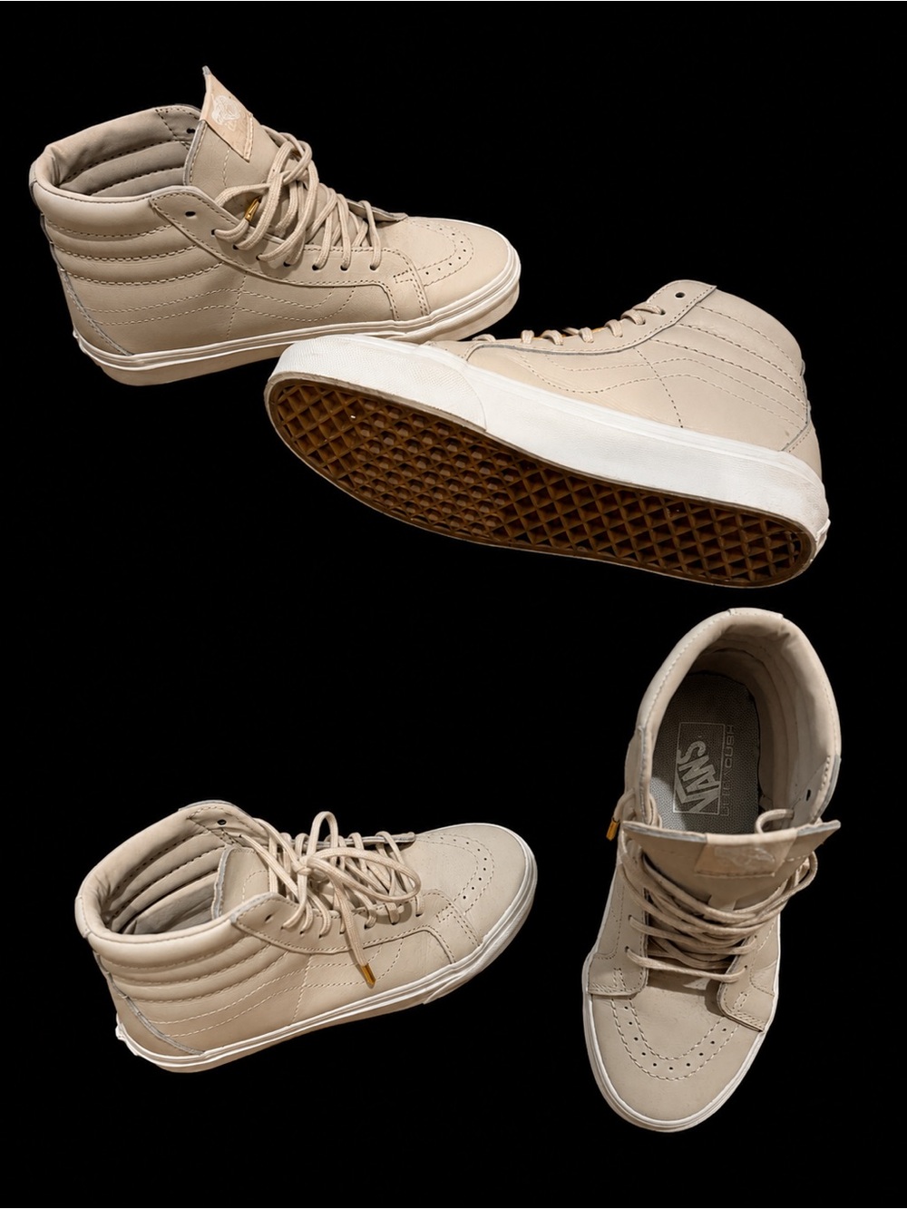 Vans Beige High-Top Sk8-Hi Sneakers